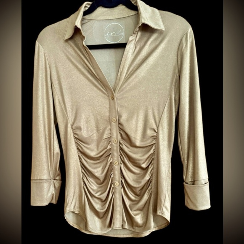 INC ruched blouse ⭐️